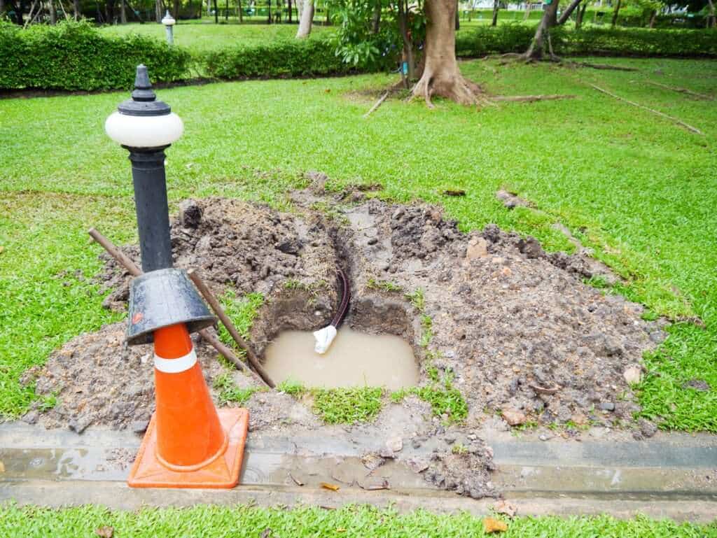 Plumbing repair .