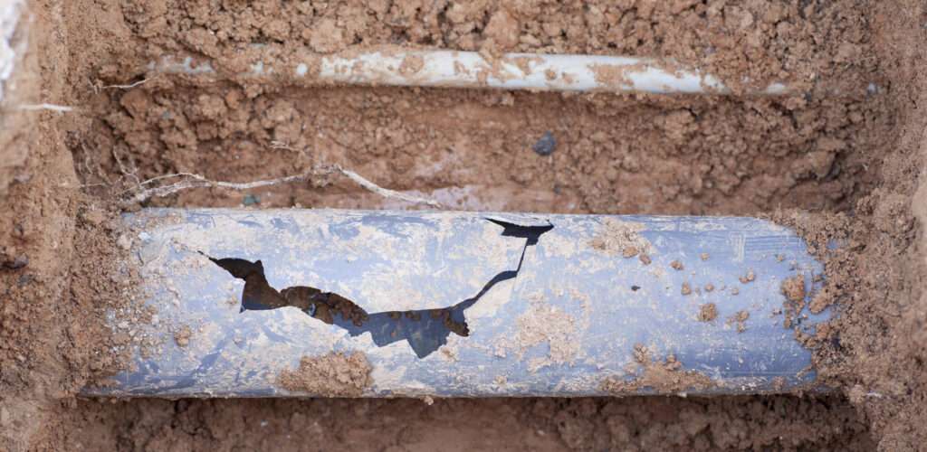 Broken Sewer Line
