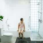 woman in bathroom